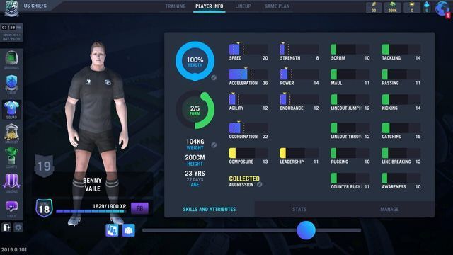 Blackout Rugby Manager screenshot
