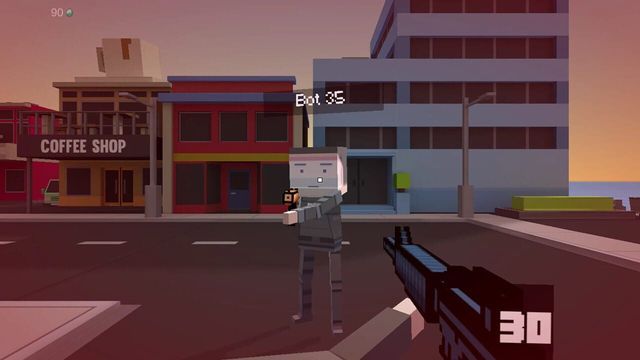 Block Robot Mini Survival Game Screenshot