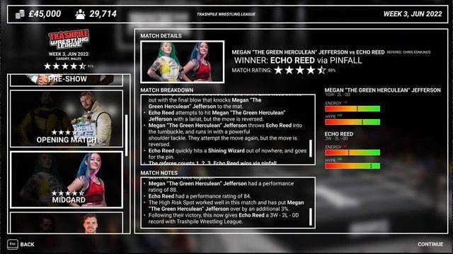 Main Event: Wrestling Manager Screenshot