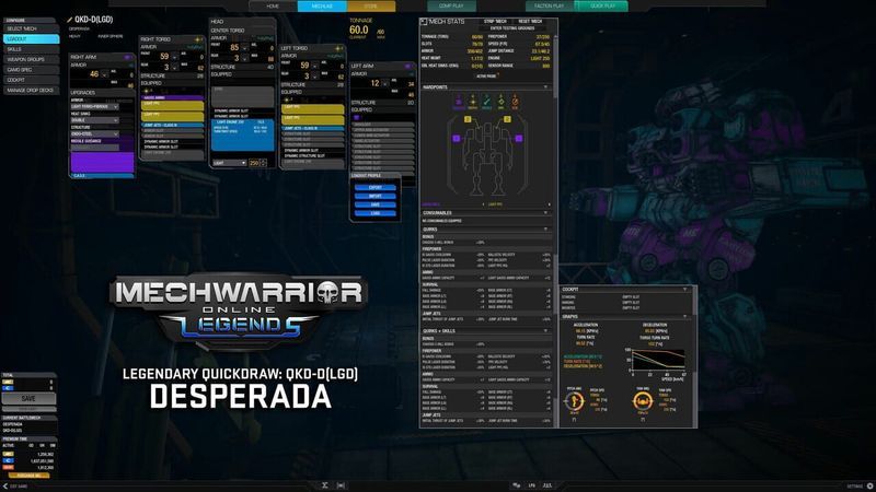 MechWarrior Online: Desperada Legendary Mech Pack screenshot