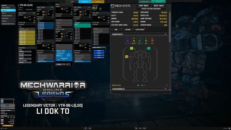 MechWarrior Online: Li Dok To Legendary Mech Pack screenshot
