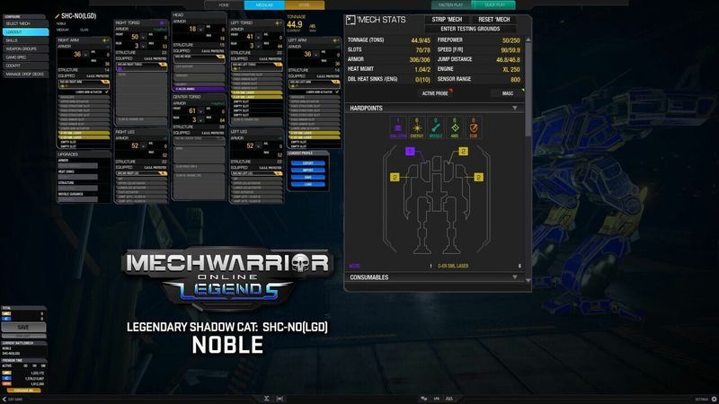 MechWarrior Online: Noble Legendary Mech Pack screenshot