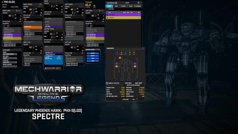 MechWarrior Online: Spectre Legendary Mech Pack screenshot