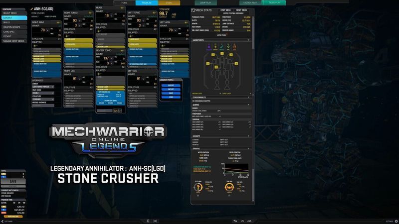 MechWarrior Online: Stone Crusher Legendary Mech Pack screenshot