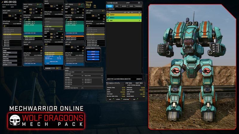 MechWarrior Online: Wolf Dragoons Mech Pack screenshot