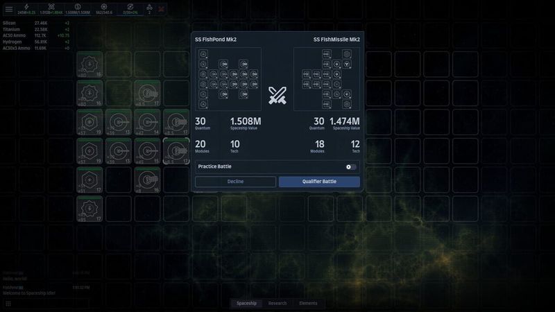 Spaceship Idle: Design, Build, Explore & Battle screenshot
