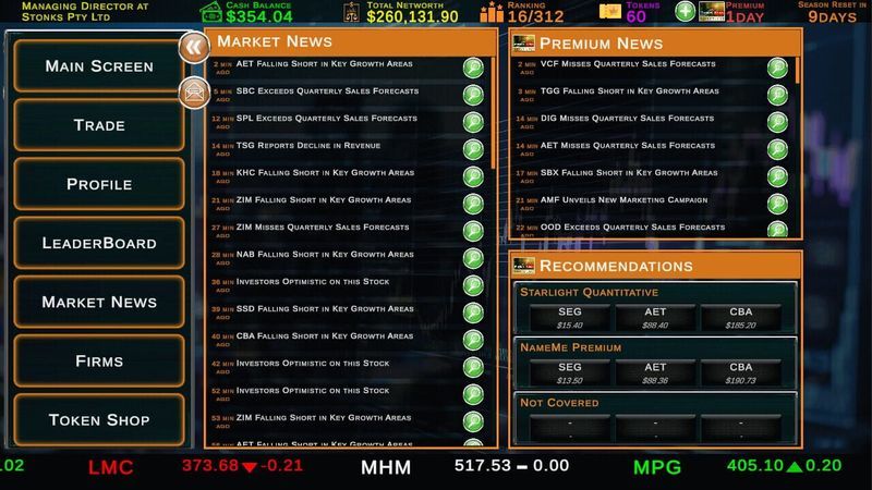 Stock Market Tycoon: Challenge Screenshot