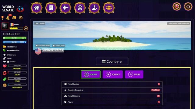World Senate Game - Free Online Multiplayer Game Screenshot